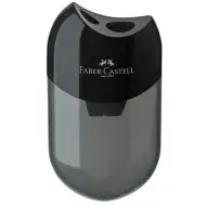 Faber-Castell: Podwójna trwała temperówka z tworzywa sztucznego, czarna