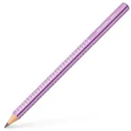 Faber-Castell: Sparkle Jumbo fioletowy metaliczny grafitowy ołówek z perłowym połyskiem