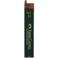 Faber-Castell: Super Polymer wkład grafitowy 0,5 mm, 12 sztuk, H