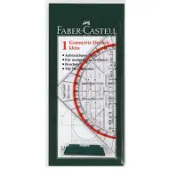 Faber-Castell: Trójkątna ekierka z kątomierzem