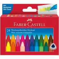 Faber-Castell: Trójkątne Jumbo kredki woskowe, zestaw 24 sztuki