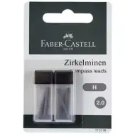 Faber-Castell: Wkłady do cyrkla 2 mm, 2x6 sztuk, twardość H