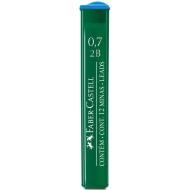 Faber-Castell: Wkłady grafitowe, 12 sztuk, 0,7 mm, 2B