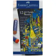 Faber-Castell: Zestaw 12 olejnych pasteli w kolorach metalicznych