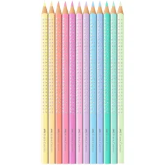 Faber-Castell: Zestaw 12 pastelowych kredek Sparkle w metalowym pudełku zdjęcie 2