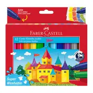 Faber-Castell: Zestaw 12 zmywalnych flamastrów Jumbo
