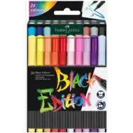 Faber-Castell: Zestaw 20 kolorowych flamastrów Black Edition
