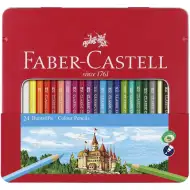 Faber-Castell: Zestaw 24 kolorowych kredek w metalowym pudełku
