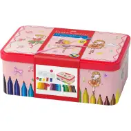 Faber Castell: Zestaw 33 flamastrów Connector w metalowym pudełku z motywem baletnicy
