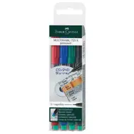 Faber-Castell: Zestaw 4 markerów alkoholowych Multimark S 0,4 mm
