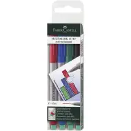 Faber-Castell: Zestaw 4 markerów foliowych Multimark F