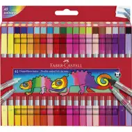 Faber-Castell: Zestaw 40 dwustronnych flamastrów o intensywnych kolorach