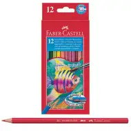 Faber-Castell: Zestaw akwarelowych kredek ołówkowych 12 sztuk + 1 pędzelek