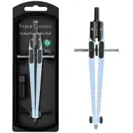 Faber-Castell: Zestaw cyrkla GRIP lodowoniebieski z szybkim mechanizmem regulacji