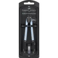 Faber-Castell: Zestaw cyrkli GRIP z szybkim ustawieniem w kolorze niebieskim jasnym
