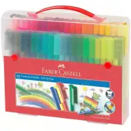 Faber-Castell: Zestaw flamastrów Connector – zestaw 80 sztuk w praktycznym plastikowym pojemniku