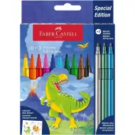 Faber-Castell: Zestaw flamastrów z dinozaurami 10+3 sztuki