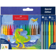 Faber-Castell: Zestaw flamastrów z dinozaurami, opakowanie 18+6 sztuk