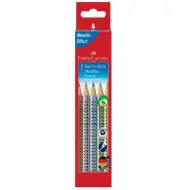 Faber-Castell: Zestaw metalicznych kredek GRIP Jumbo – 5 sztuk