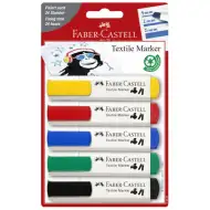 Faber-Castell: Zestaw standardowych pisaków do tkanin, 5 sztuk