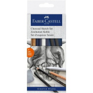Faber-Castell: Zestaw szkicowy z węglem do rysowania, 7 sztuk
