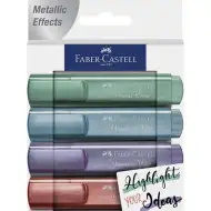 Faber-Castell: Zestaw zakreślaczy metalicznych 1546, 4 sztuki