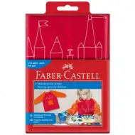 Faber-Castell: fartuch malarski dla dzieci w kolorze czerwono-pomarańczowym