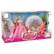 Fantastyczny powóz z koniem i lalką
