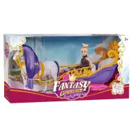 Fantazyjny Powóz Bajkowy otwarty powóz z koniem i lalką