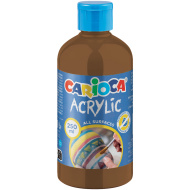 Farba akrylowa brązowa 250 ml - Carioca