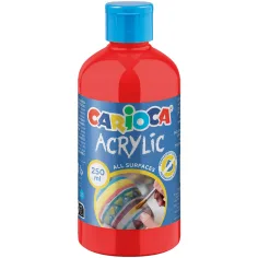 Farba akrylowa czerwona 250 ml - Carioca