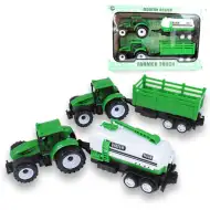 Farm Truck: Zielony, dwuczęściowy zestaw traktor z przyczepą