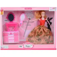 Fashion Girl: Zestaw lalek z toaletką i grzebieniem, 30 cm.