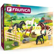 Faunica: zestaw do zabawy z 25 elementami z końmi lipicańskimi - Woodyland