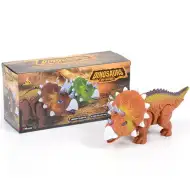 Figurka dinozaura Triceratops z efektami świetlnymi