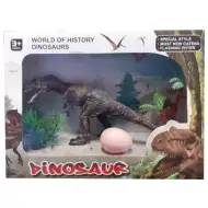 Figurka dinozaura Tyrannosaurus Rex z jajkiem i roślinami