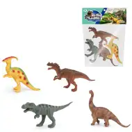 Figurki dinozaurów w rozmiarze 15 cm, zestaw 4 sztuk.