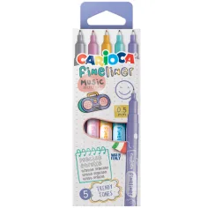 Fineliner Music Selection 5-częściowy zestaw cienkopisów 0,5 mm - Carioca