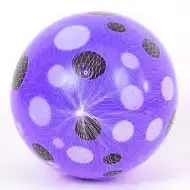 Fioletowa gumowa piłka w kropki 23 cm