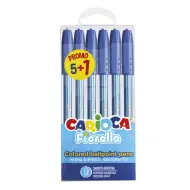 Fiorella zestaw 6 długopisów niebieskich - Carioca