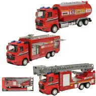 Fire Rescue: Strażacka ciężarówka z napędem, światłem i dźwiękiem, dostępna w różnych wariantach, 19 cm, 1 sztuka