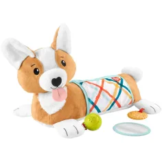 Fisher-Price: Corgie Puppy Rośnij ze mną poduszka z grzechotką, gryzakiem i lusterkiem - Mattel zdjęcie 3