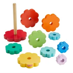 Fisher-Price: Drewniana Piramida Zabawka Edukacyjna - Mattel zdjęcie 3