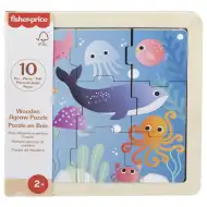 Fisher-Price: Drewniana układanka z morskimi zwierzętami - Mattel