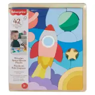 Fisher Price: Drewniane puzzle z astronautą – Mattel