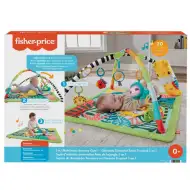 Fisher-Price: Mata edukacyjna 3 w 1 z serii Rainforest z muzycznym leniwcem i poduszką do leżenia na brzuszku - Mattel