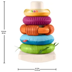 Fisher-Price: Sensory Rock-A-Stack™ piramida z pierścieniami - Mattel zdjęcie 5