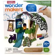 Fisher-Price: Wonder Makers kolorowy drewniany domek do malowania - Mattel