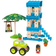 Fisher-Price: Zestaw konstrukcyjny Wonder Makers nadmorski bungalow 35 elementów - Mattel zdjęcie 3