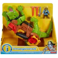 Fisher-Price: Zestaw zabawkowy Imaginext krokodyl i Kapitan Hak - Mattel